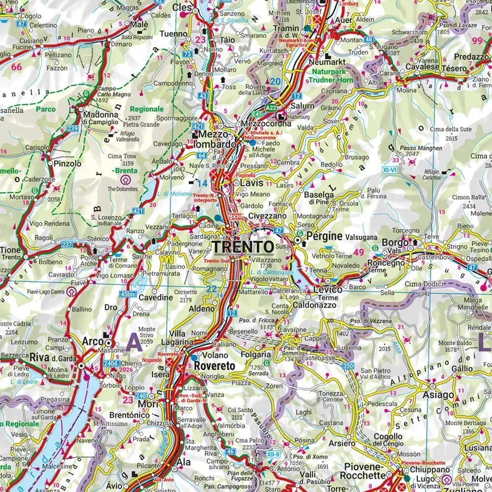 Bild: 9783707920857 | freytag &amp; berndt Straßenkarte Tirol - Dolomiten - Gardasee -...