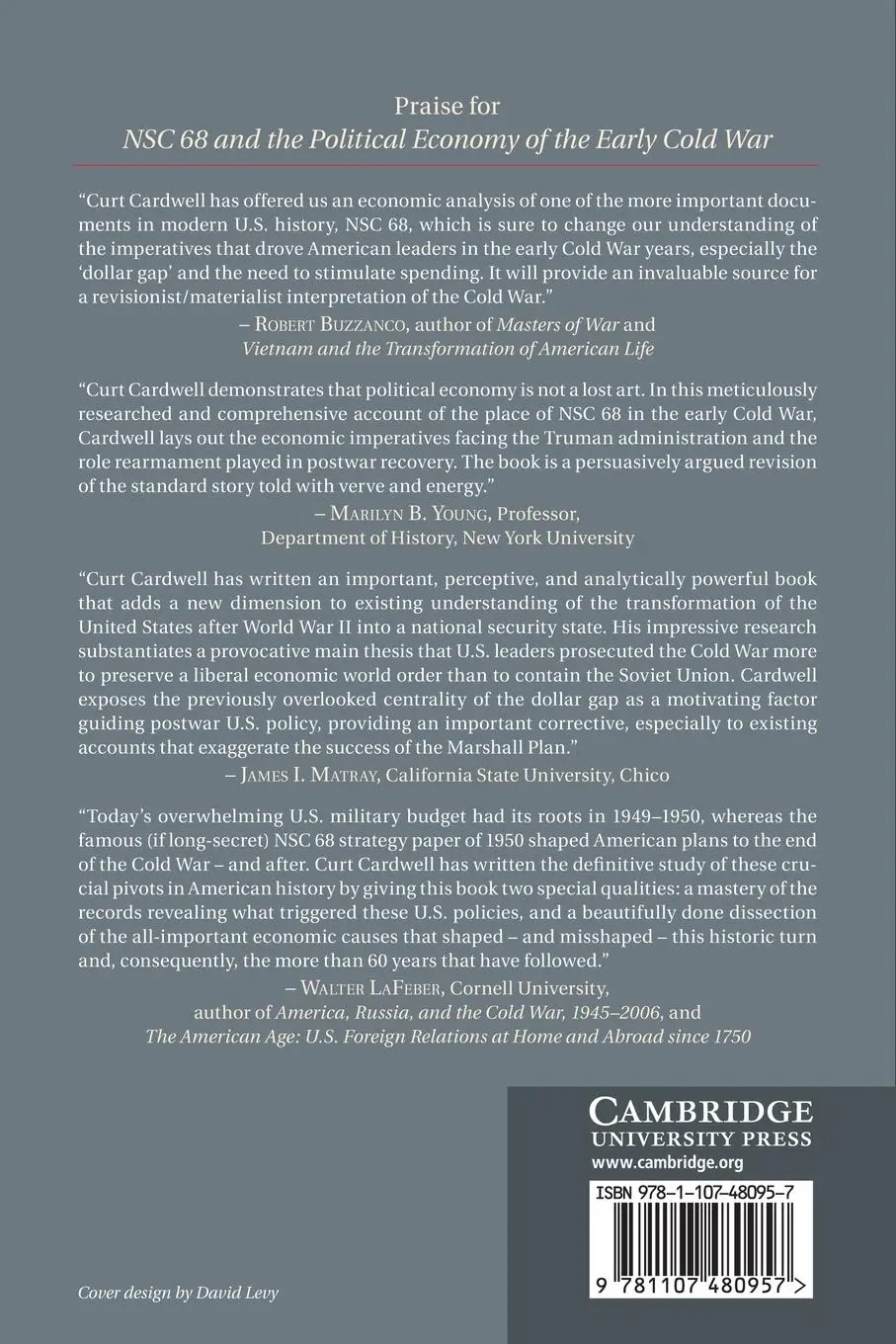 Rückseite: 9781107480957 | NSC 68 and the Political Economy of the Early Cold War | Curt Cardwell