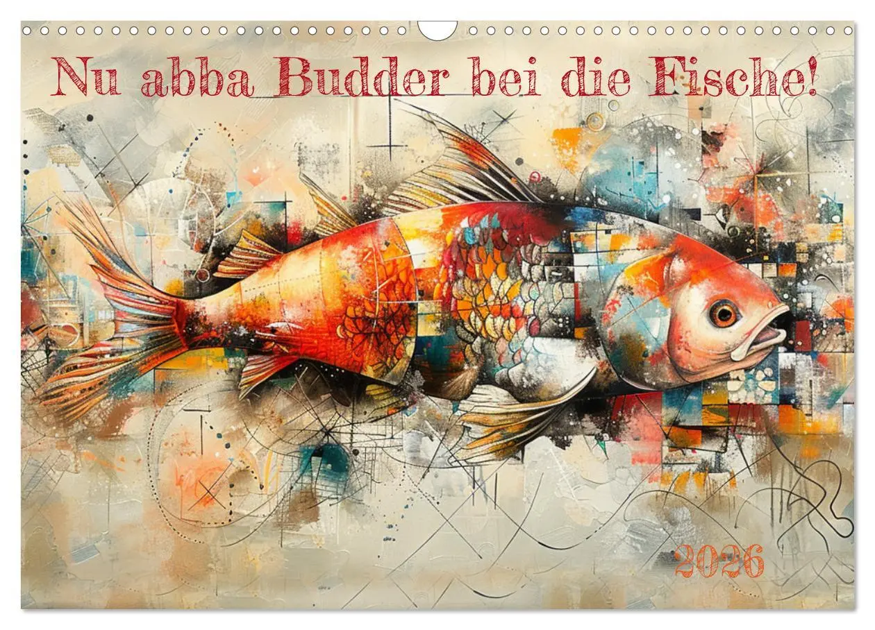 Cover: 9783457370957 | Nu abba Budder bei die Fische! (Wandkalender 2026 DIN A3 quer),...