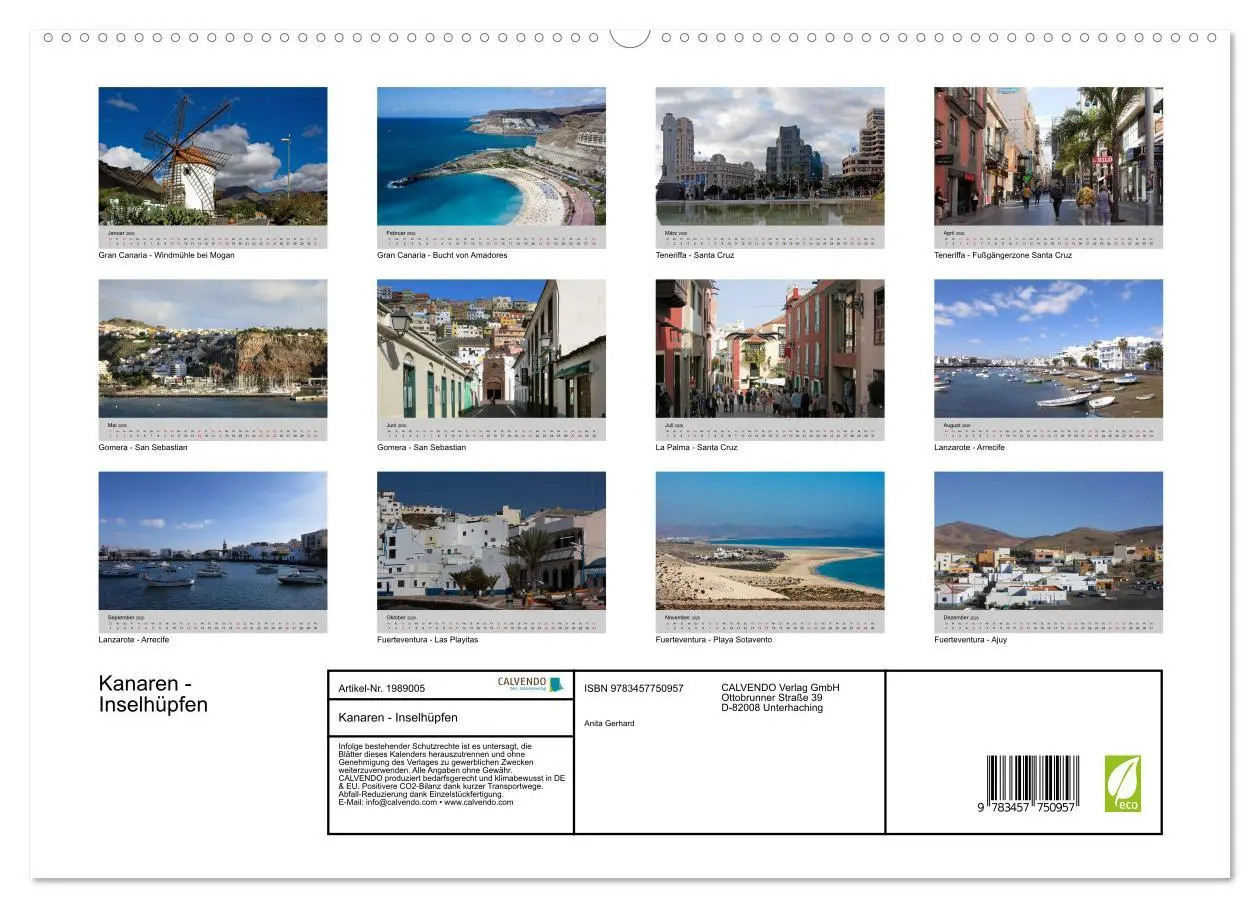 Bild: 9783457750957 | Kanaren - Inselhüpfen (hochwertiger Premium Wandkalender 2026 DIN...