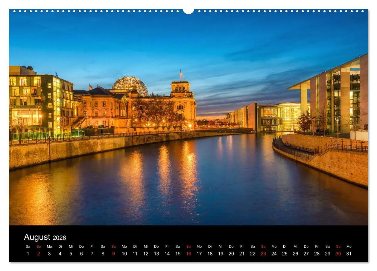 Bild: 9783516080957 | Berlin City bei Nacht (Wandkalender 2026 DIN A2 quer), CALVENDO...