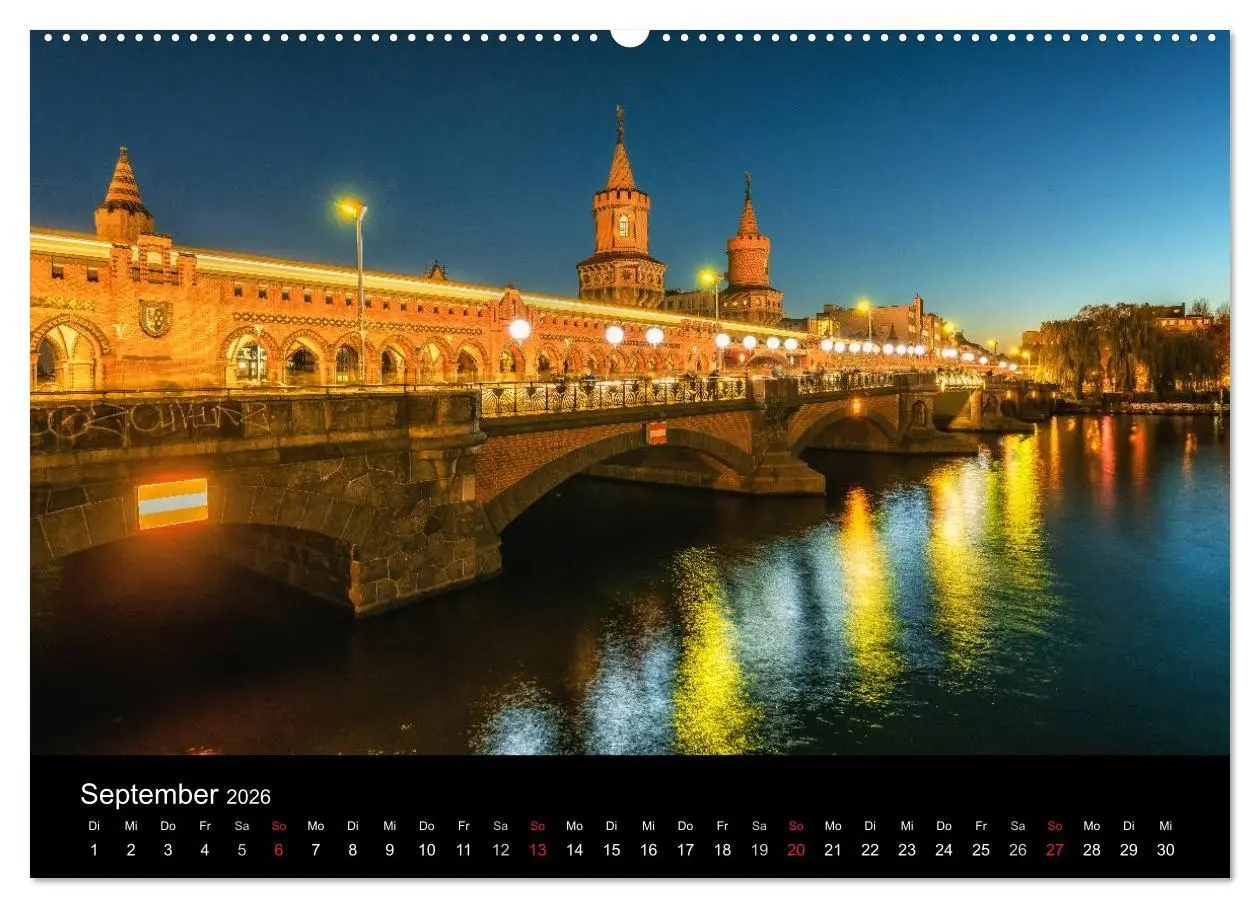 Bild: 9783516080957 | Berlin City bei Nacht (Wandkalender 2026 DIN A2 quer), CALVENDO...
