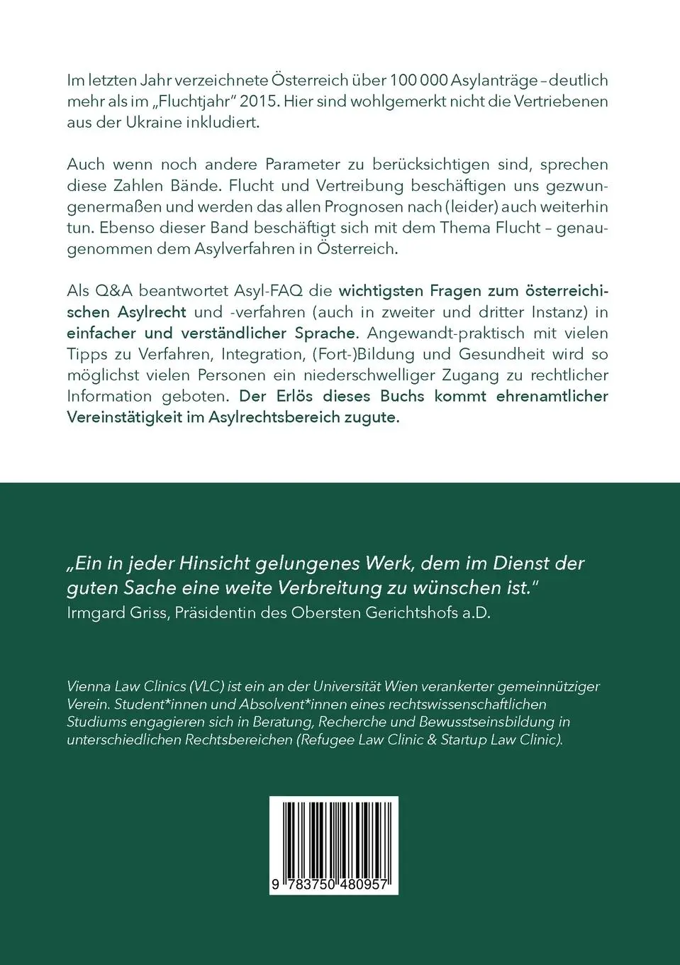 Rückseite: 9783750480957 | Asyl-FAQ | Das österreichische Asylverfahren einfach erklärt | Buch