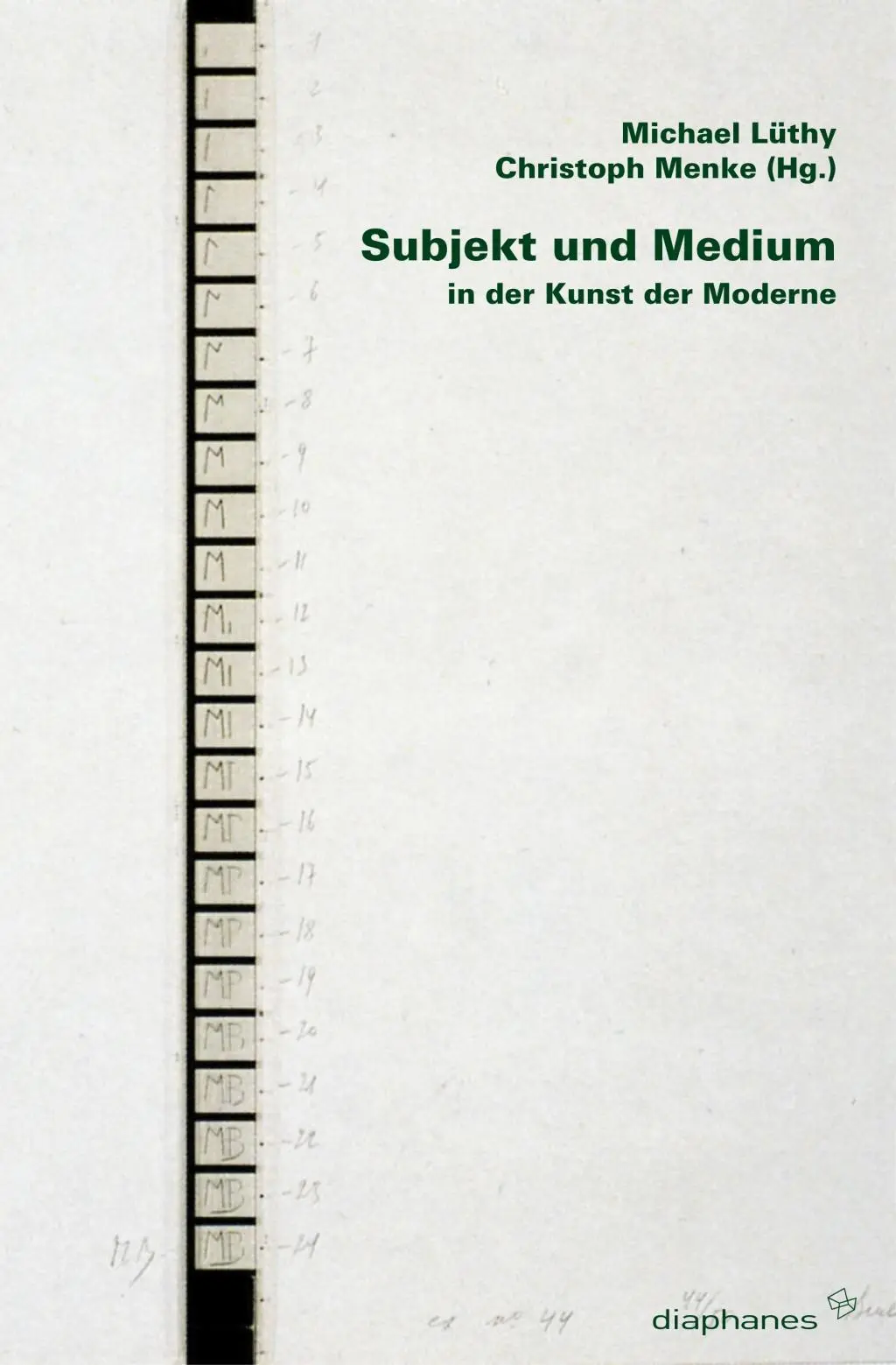 Cover: 9783935300957 | Subjekt und Medium in der Kunst der Moderne | hors série | Lüthy