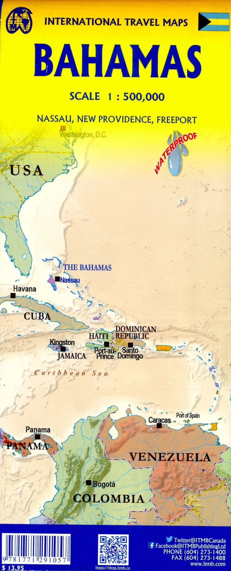 Bild: 9781771291057 | Bahamas 1:500000 | ITM Travel Reference Map 1:500000 | (Land-)Karte