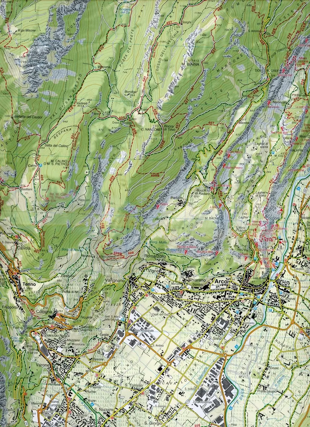 Bild: 9788883151057 | Tabacco Wandern 1 : 25 000 Riva del Garda - Ledro - Monte Baldo Nord