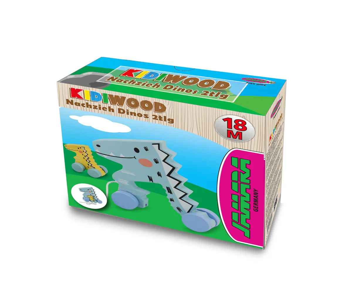 Cover: 4042774461157 | Jamara Holzspielzeug Kidiwood Nachziehen Dino 2tlg. | In Karton | 2020