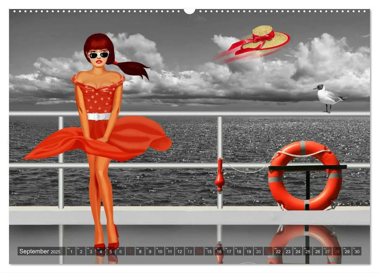Bild: 9783435471157 | Rot wie die Liebe by Mausopardia (Wandkalender 2025 DIN A2 quer),...
