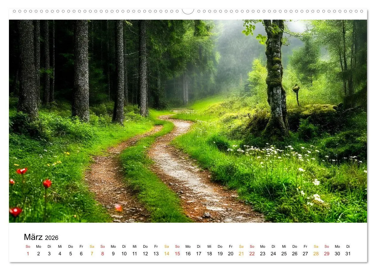 Bild: 9783457321157 | Mystik der Wälder (Wandkalender 2026 DIN A2 quer), CALVENDO...