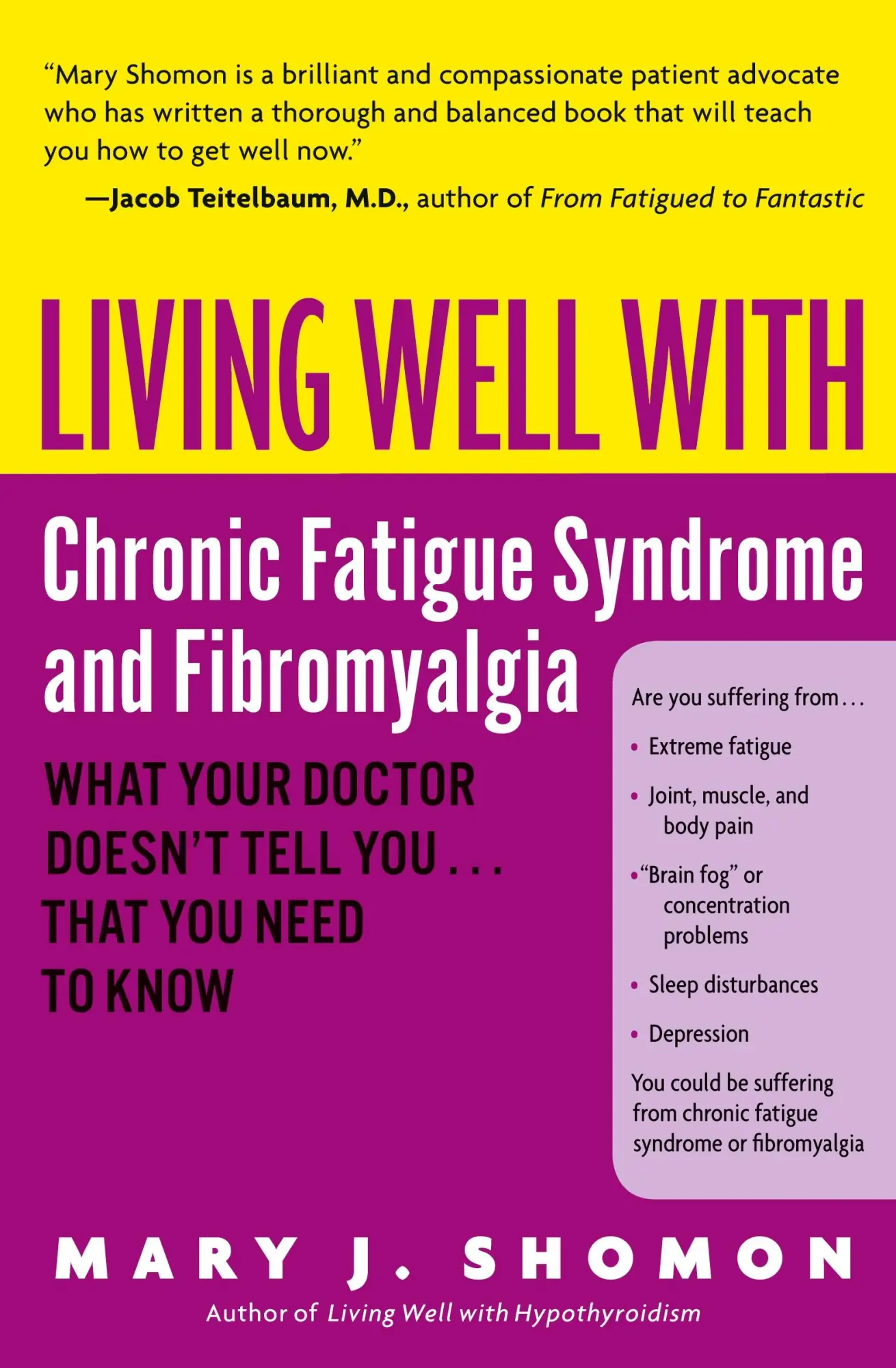 Cover: 9780060521257 | Living Well with Chronic Fatigue Syndrome and Fibromyalgia | Shomon