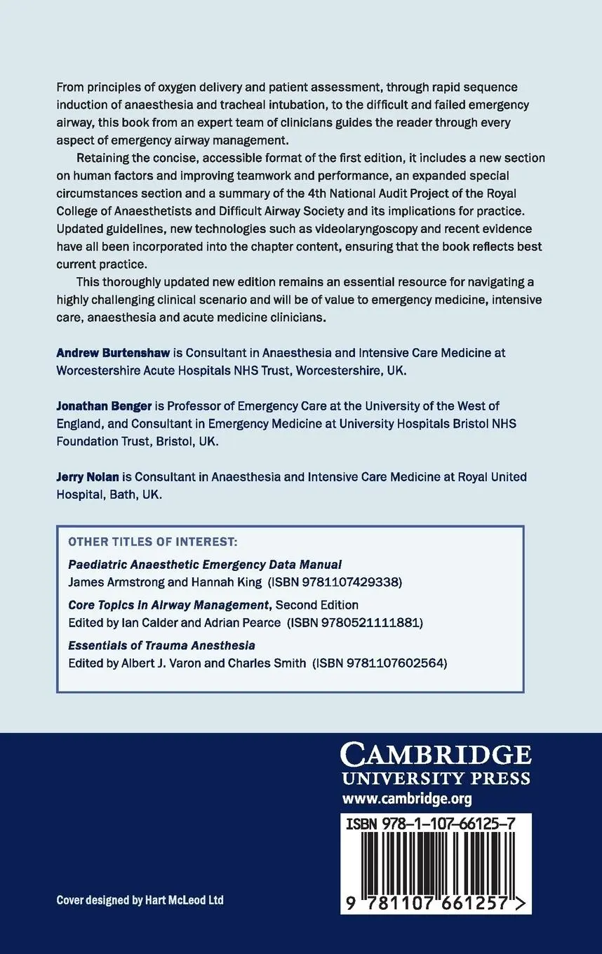 Rückseite: 9781107661257 | Emergency Airway Management | Andrew Burtenshaw (u. a.) | Taschenbuch