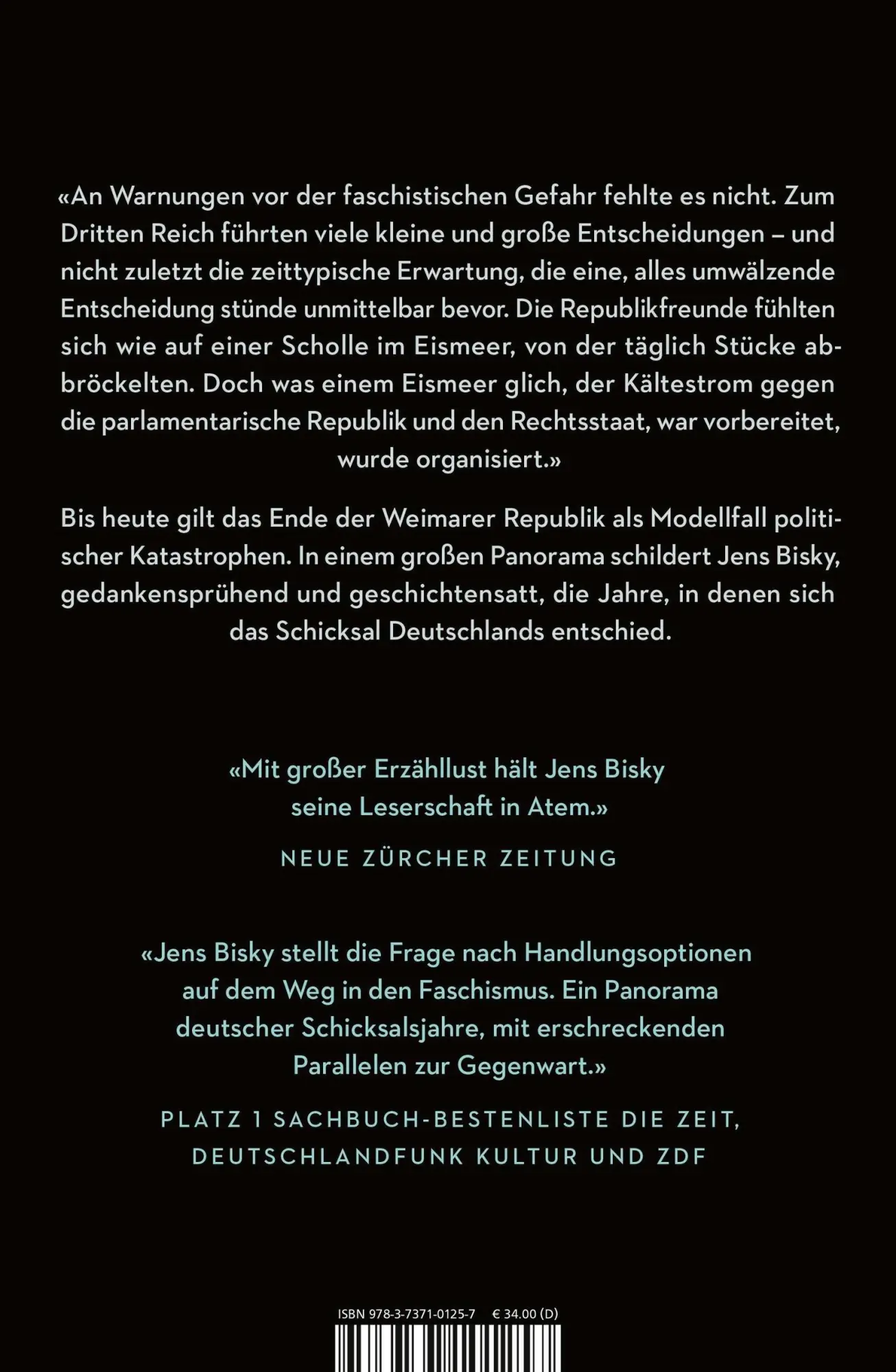 Rückseite: 9783737101257 | Die Entscheidung | Jens Bisky | Buch | 640 S. | Deutsch | 2024