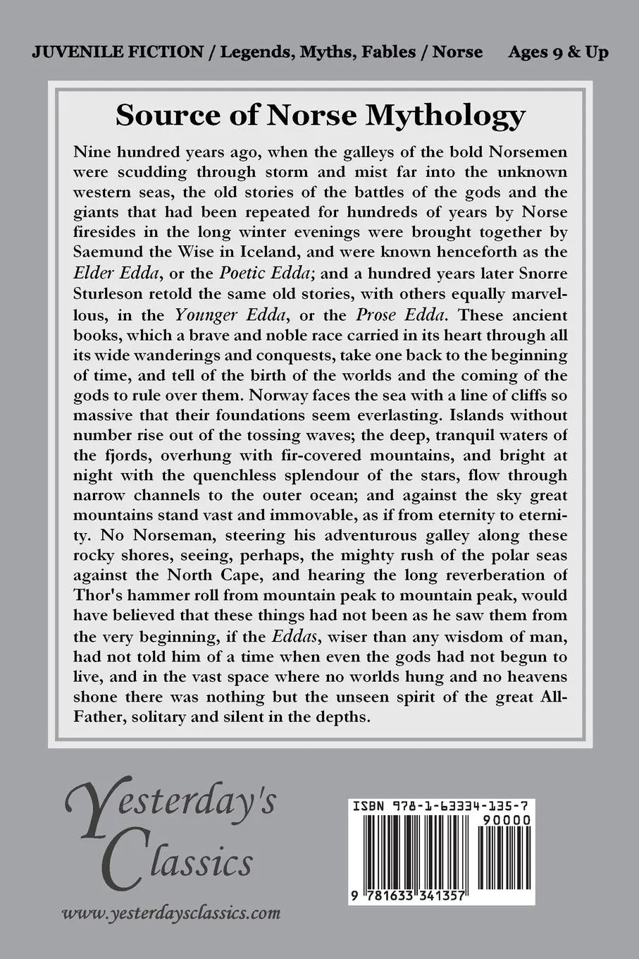 Rückseite: 9781633341357 | Heroes of Asgard (Color Edition) (Yesterday's Classics) | Keary | Buch