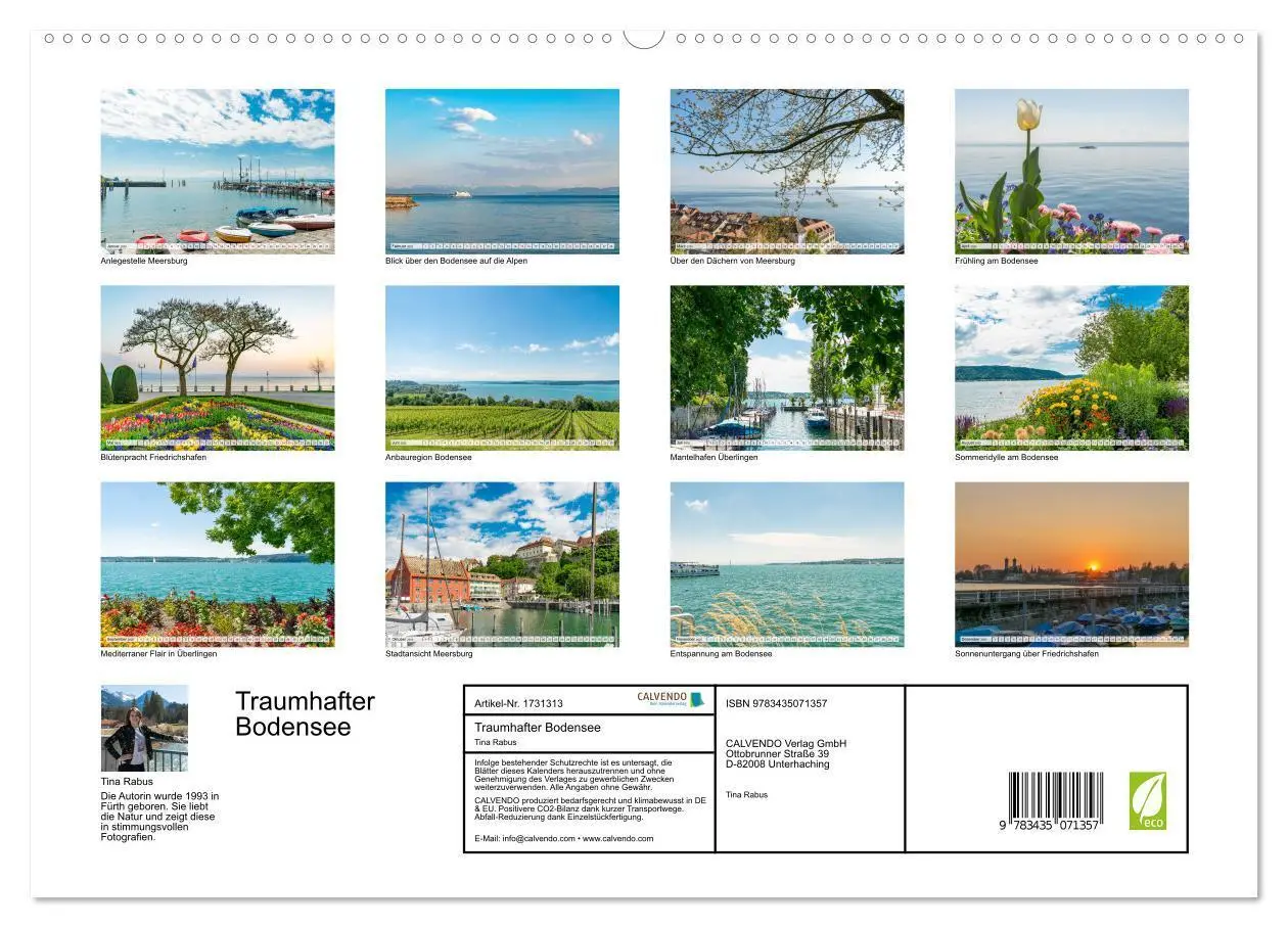 Bild: 9783435071357 | Traumhafter Bodensee (Wandkalender 2025 DIN A2 quer), CALVENDO...