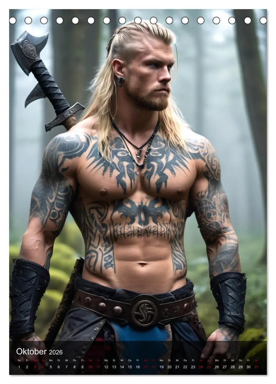 Bild: 9783457301357 | Tattoo Kings (Tischkalender 2026 DIN A5 hoch), CALVENDO Monatskalender