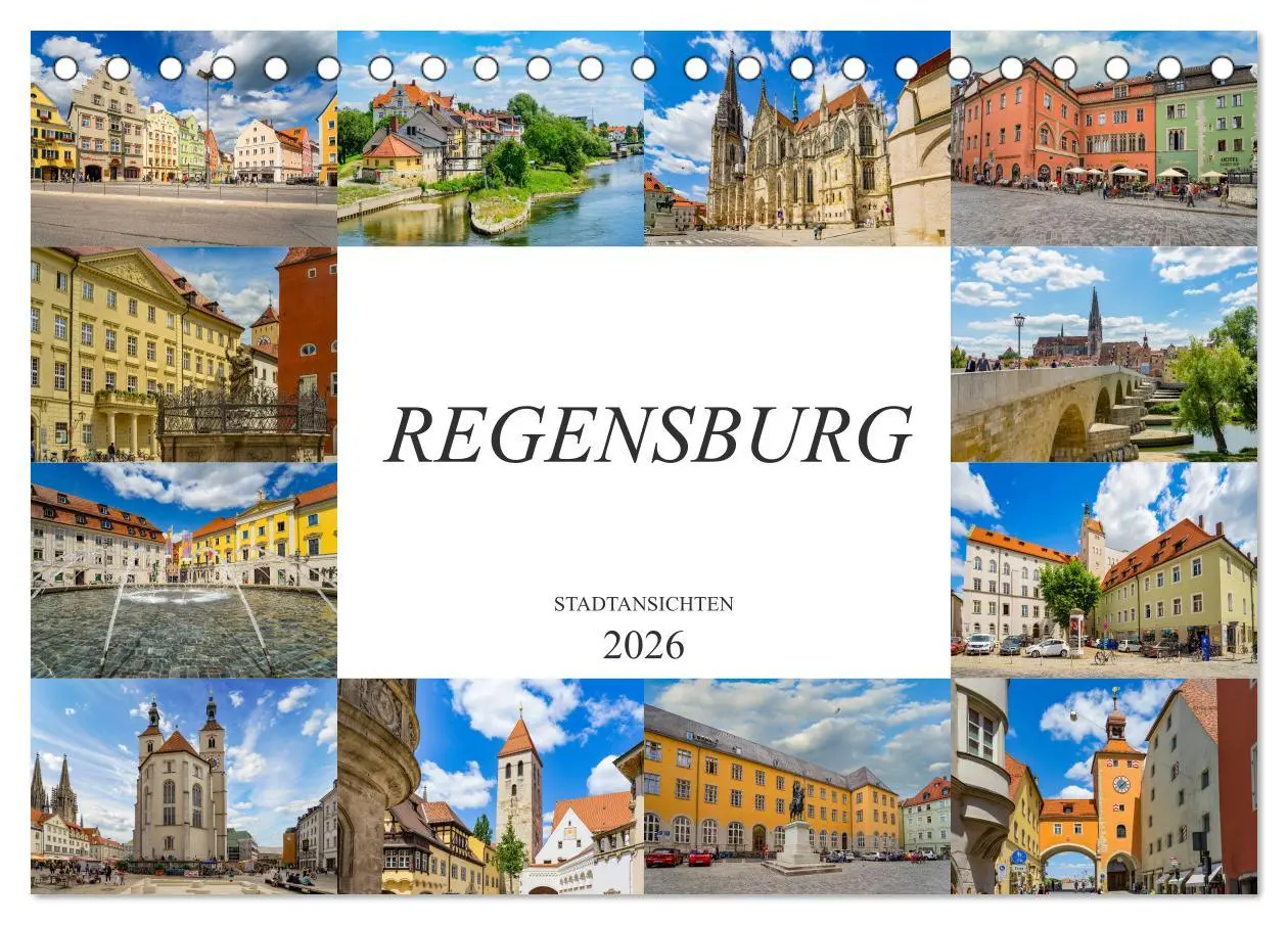 Cover: 9783457781357 | Regensburg Stadtansichten (Tischkalender 2026 DIN A5 quer),...