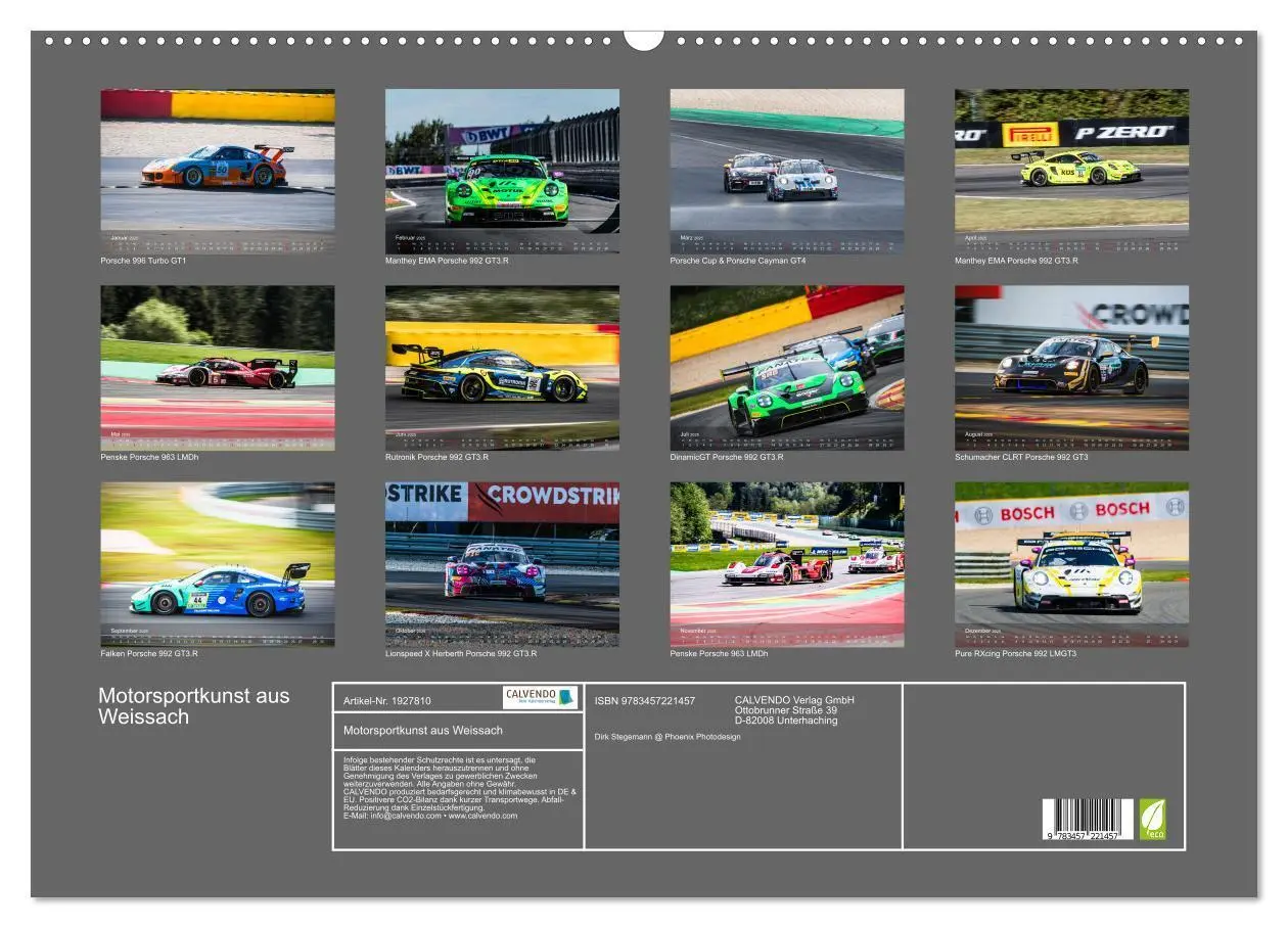 Bild: 9783457221457 | Motorsportkunst aus Weissach (Wandkalender 2025 DIN A2 quer),...