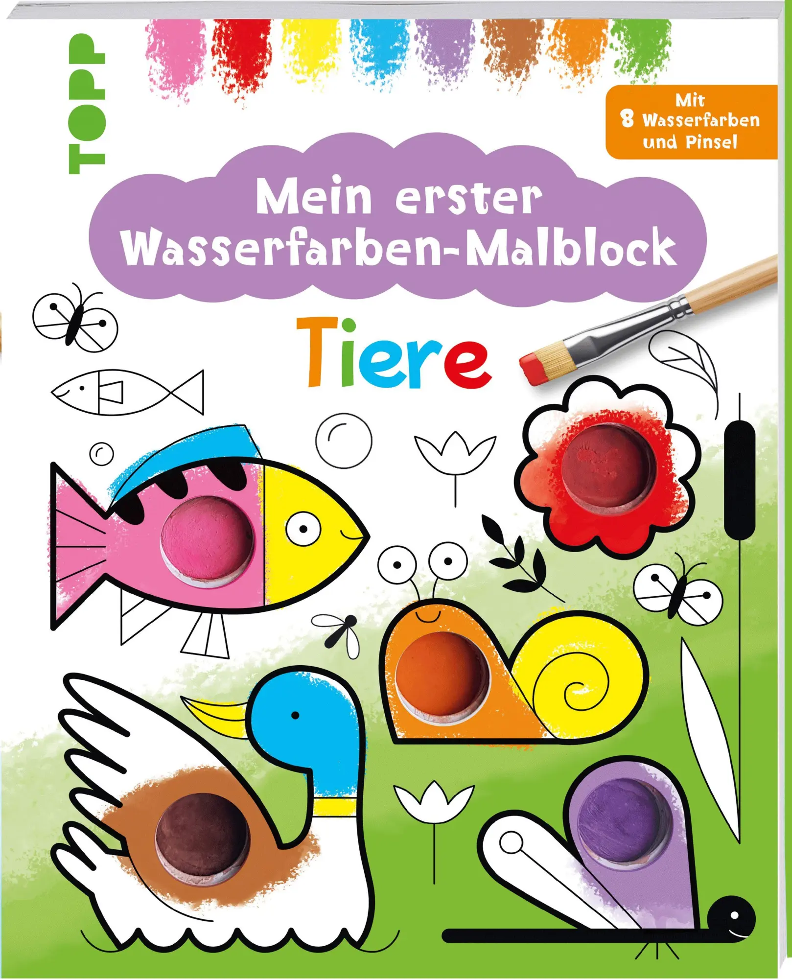 Cover: 9783735891457 | Mein erster Wasserfarben-Malblock - Tiere | Alena Razumova | Buch