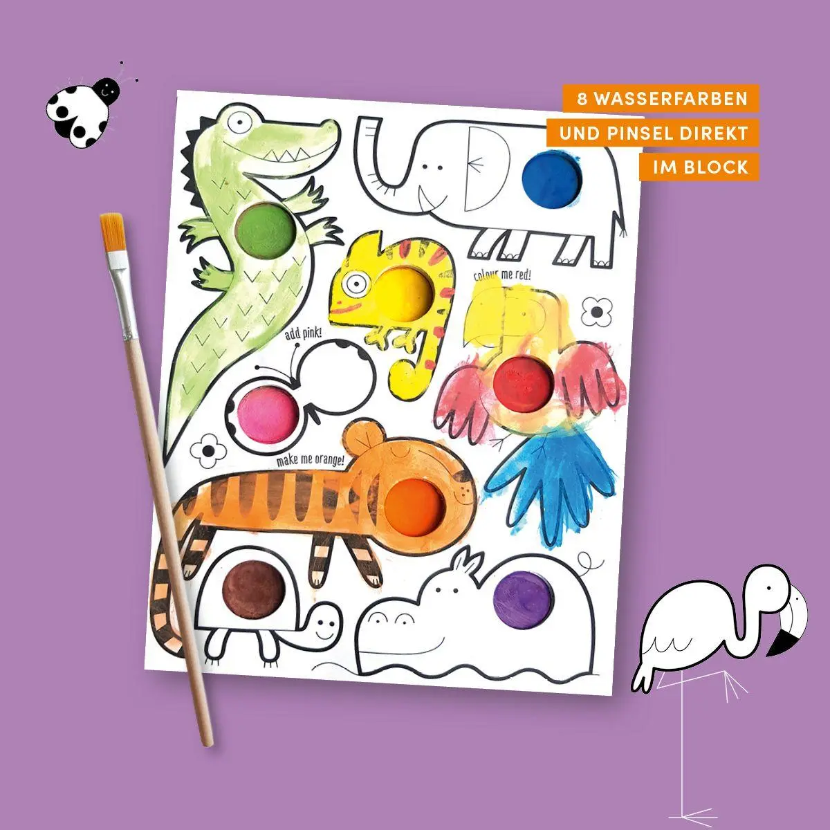 Bild: 9783735891457 | Mein erster Wasserfarben-Malblock - Tiere | Alena Razumova | Buch