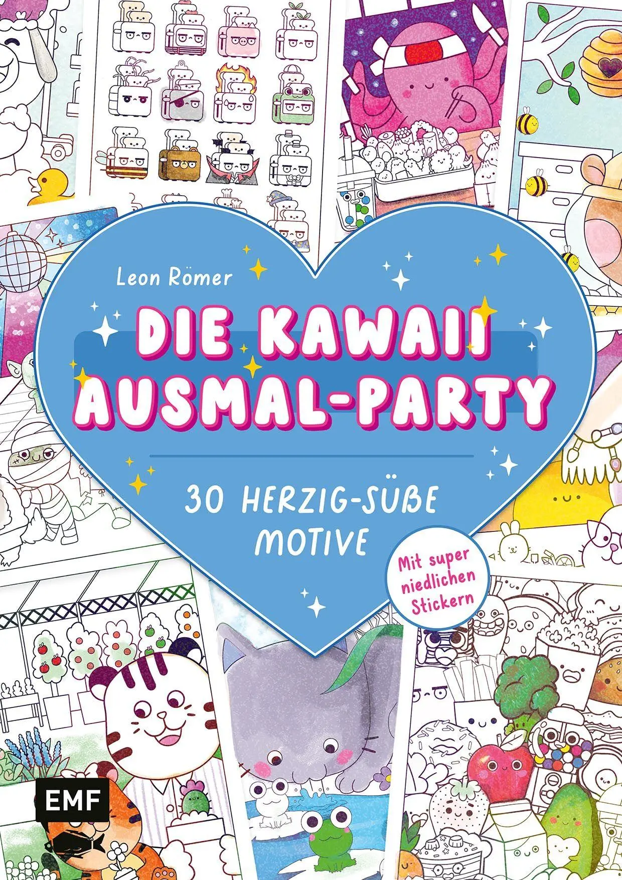 Cover: 9783745931457 | Die Kawaii-Ausmal-Party - 30 herzig-süße Motive ausmalen | Leon Römer