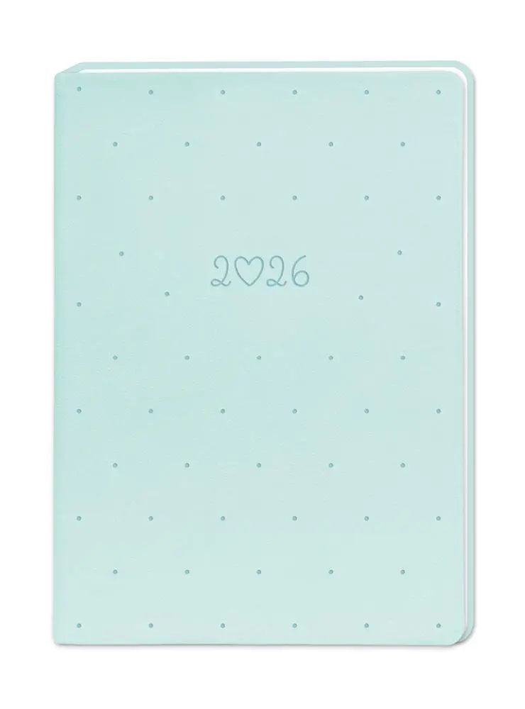 Cover: 9783986361457 | Terminplaner Lederlook 2026 Mint | Terminplaner Lederlook A6 | Buch