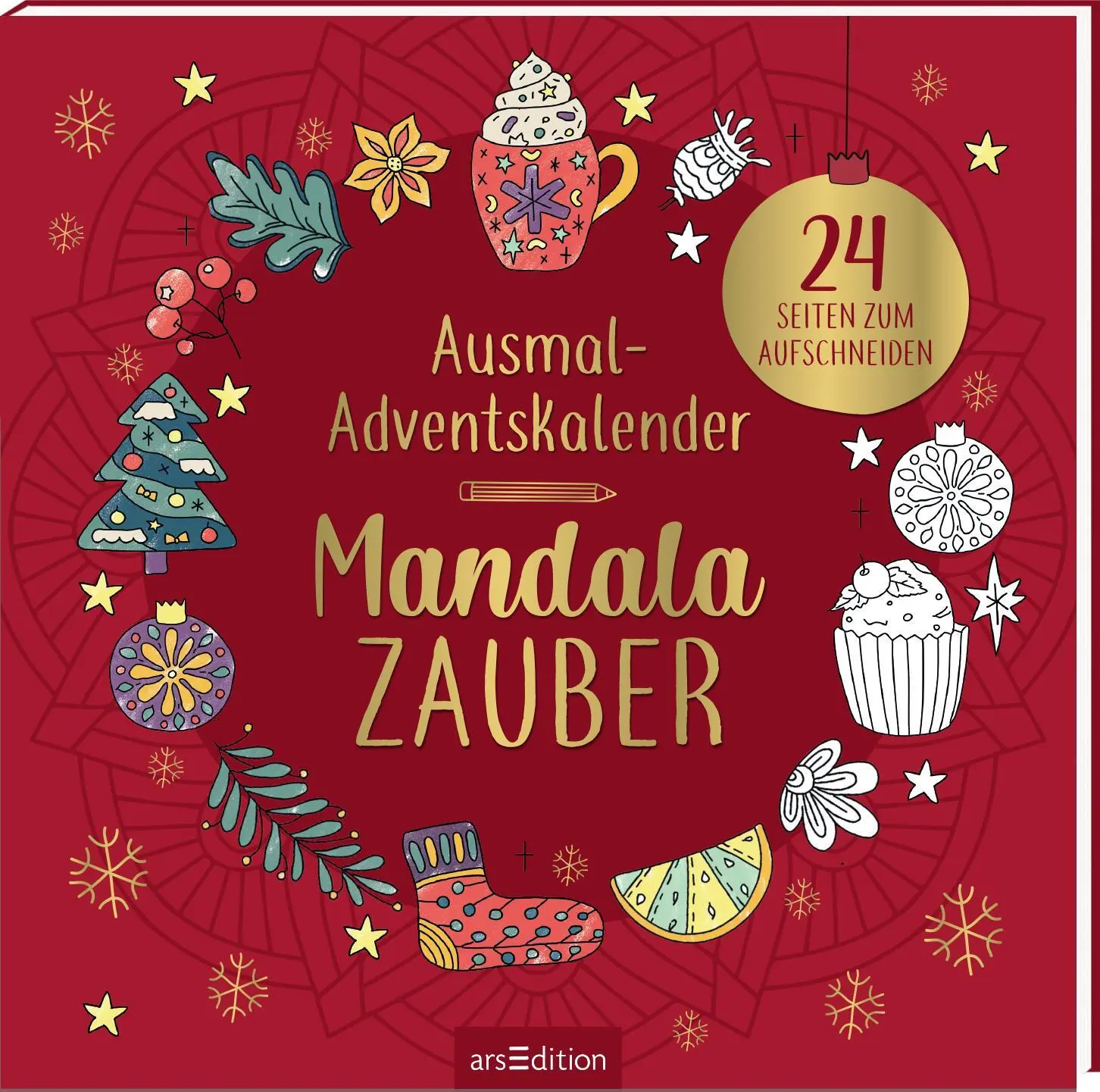 Cover: 4014489131557 | Ausmal-Adventskalender - Mandala-Zauber | 24 Seiten zum Aufschneiden