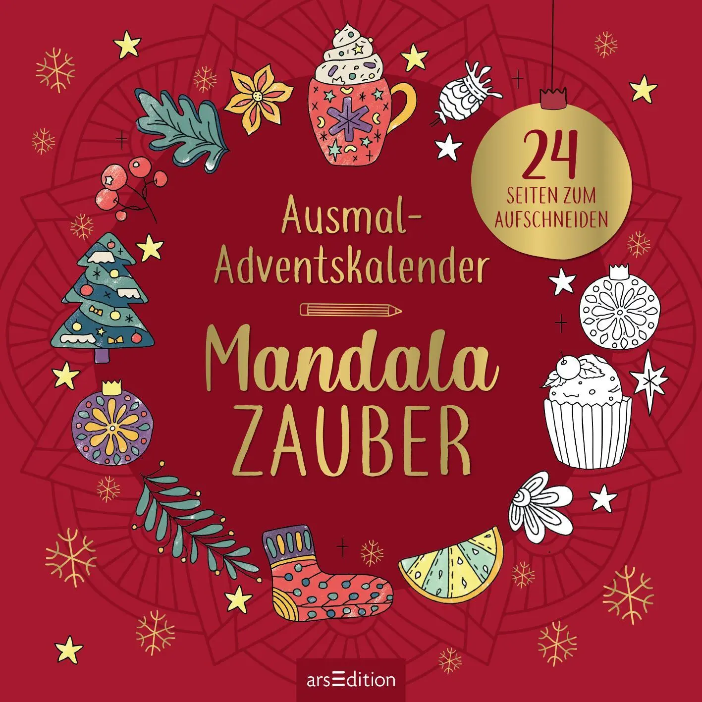 Bild: 4014489131557 | Ausmal-Adventskalender - Mandala-Zauber | 24 Seiten zum Aufschneiden