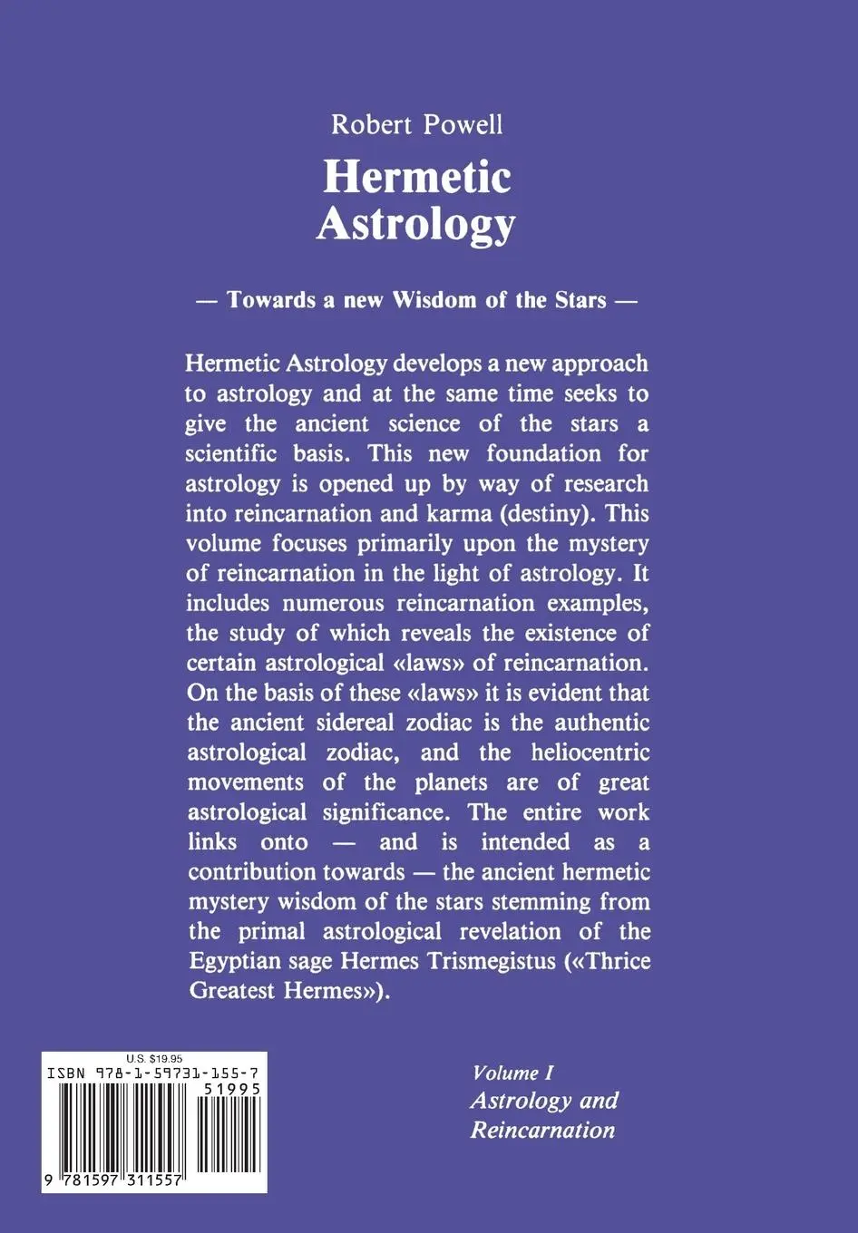 Rückseite: 9781597311557 | Hermetic Astrology | Vol. 1 | Robert Powell | Taschenbuch | Englisch
