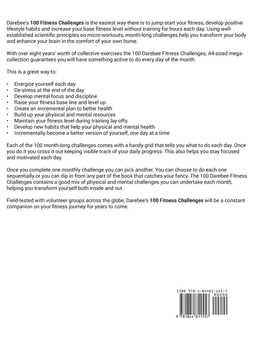 Rückseite: 9781844811557 | 100 Fitness Challenges | N. Rey | Taschenbuch | Englisch | 2020