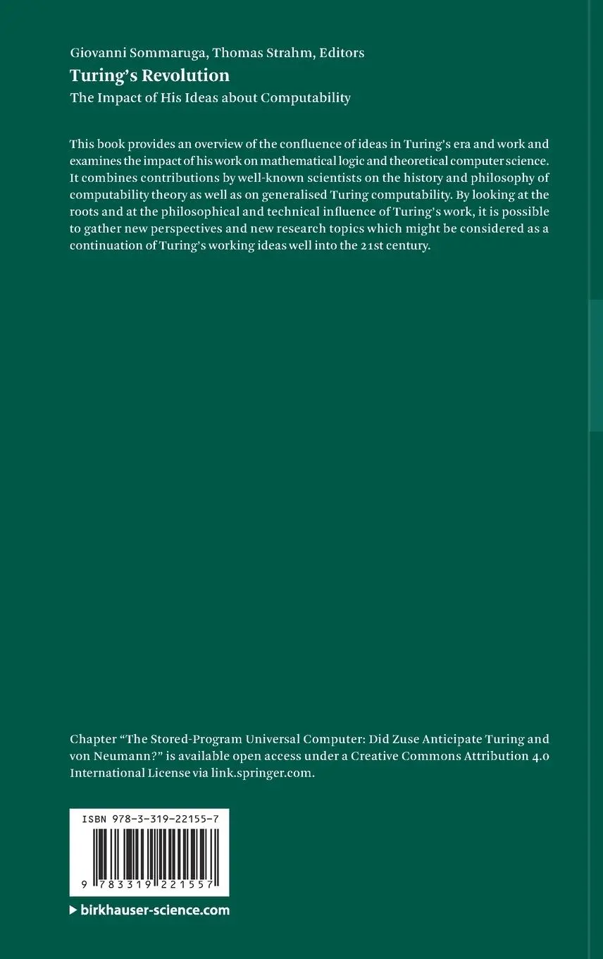 Rückseite: 9783319221557 | Turing's Revolution | The Impact of His Ideas about Computability