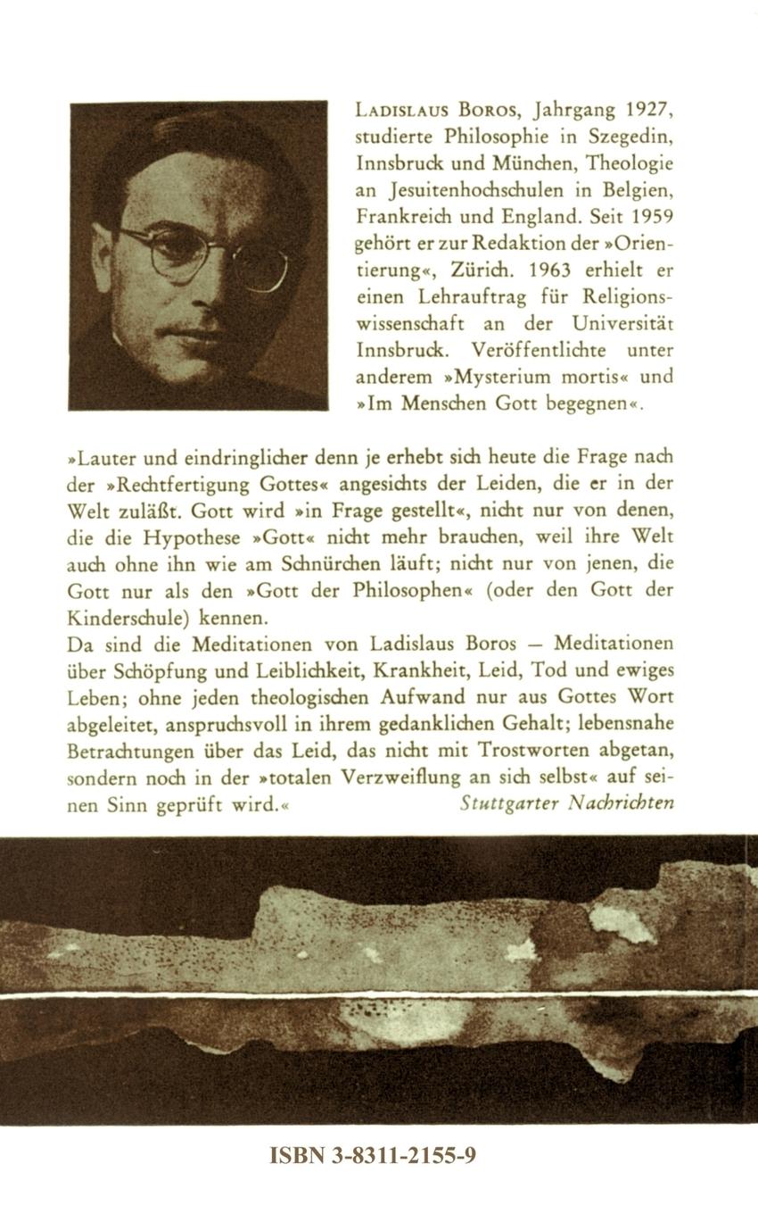 Rückseite: 9783831121557 | Erlöstes Dasein | Ladislaus Boros | Taschenbuch | 131 S. | Deutsch