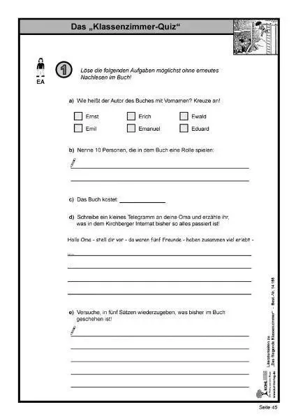 Bild: 9783866321557 | Das fliegende Klassenzimmer / Literaturseiten | Rolf Eisel | Broschüre