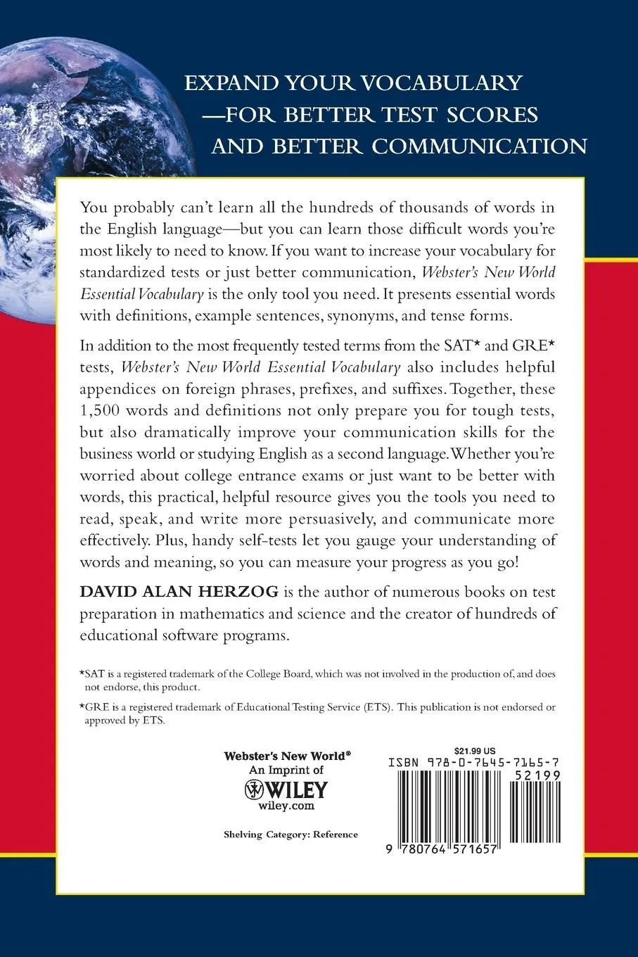 Rückseite: 9780764571657 | Essential Vocabulary | David Alan Herzog | Taschenbuch | Englisch