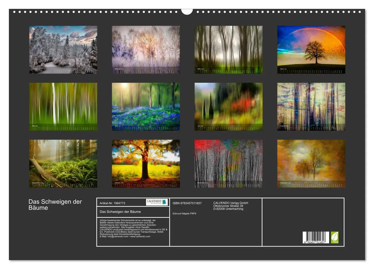 Bild: 9783457511657 | Das Schweigen der Bäume (Wandkalender 2026 DIN A2 quer), CALVENDO...