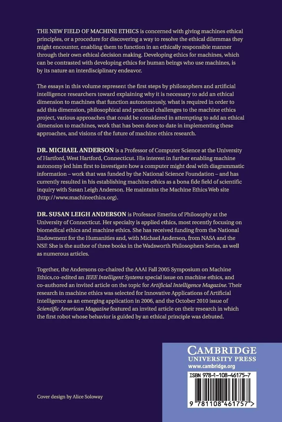 Rückseite: 9781108461757 | Machine Ethics | Susan Leigh Anderson | Taschenbuch | Paperback | 2018