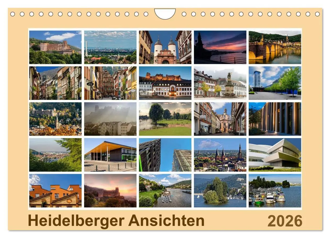 Cover: 9783516071757 | Heidelberg Views - Heidelberger Ansichten (Wandkalender 2026 DIN A4...