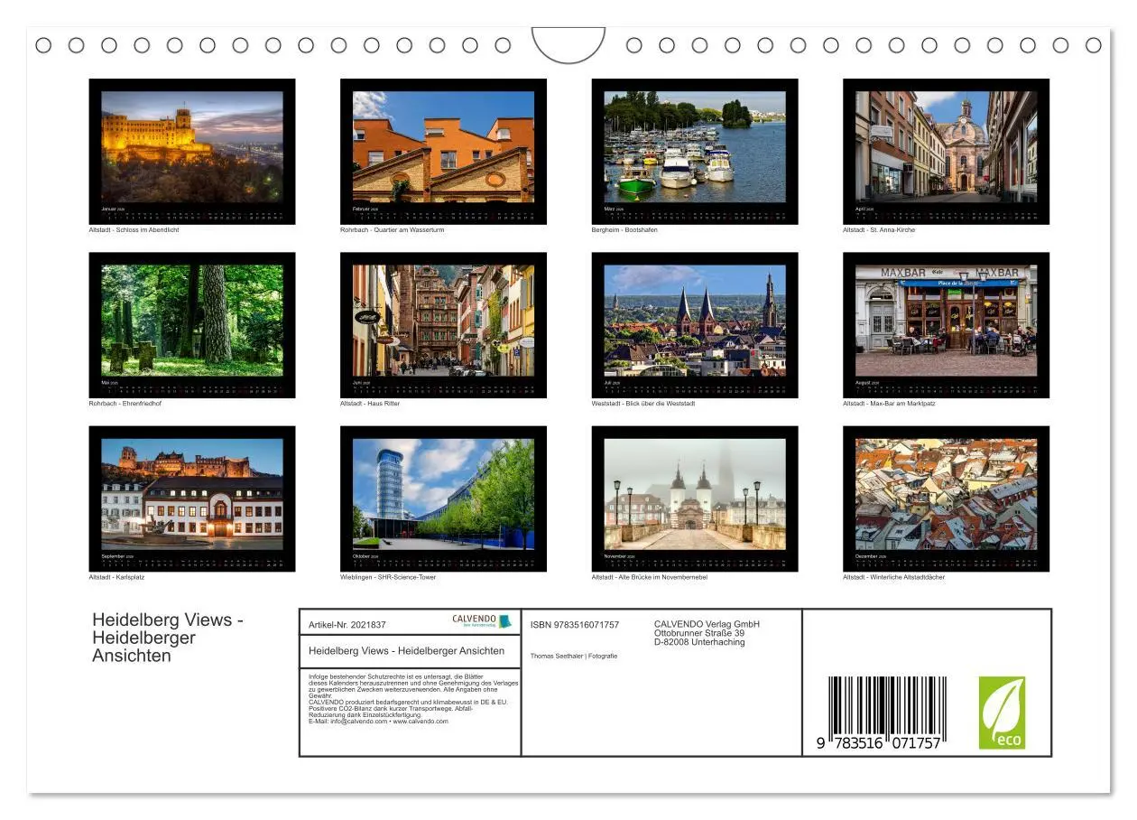 Bild: 9783516071757 | Heidelberg Views - Heidelberger Ansichten (Wandkalender 2026 DIN A4...