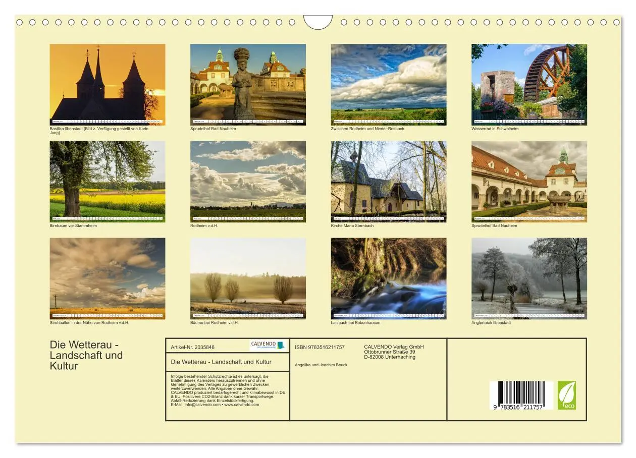 Bild: 9783516211757 | Die Wetterau - Landschaft und Kultur (Wandkalender 2026 DIN A3...