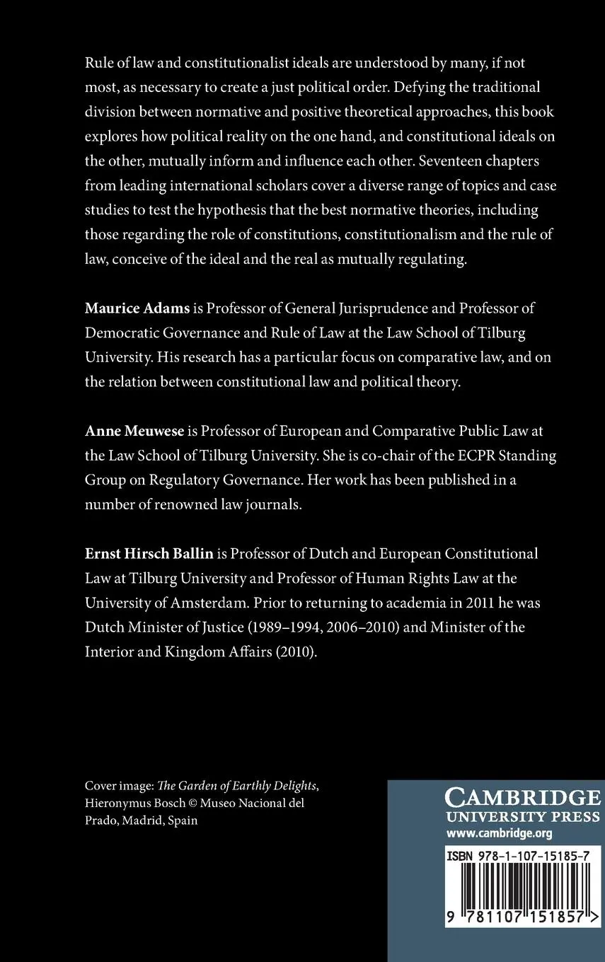 Rückseite: 9781107151857 | Constitutionalism and the Rule of Law | Maurice Adams (u. a.) | Buch