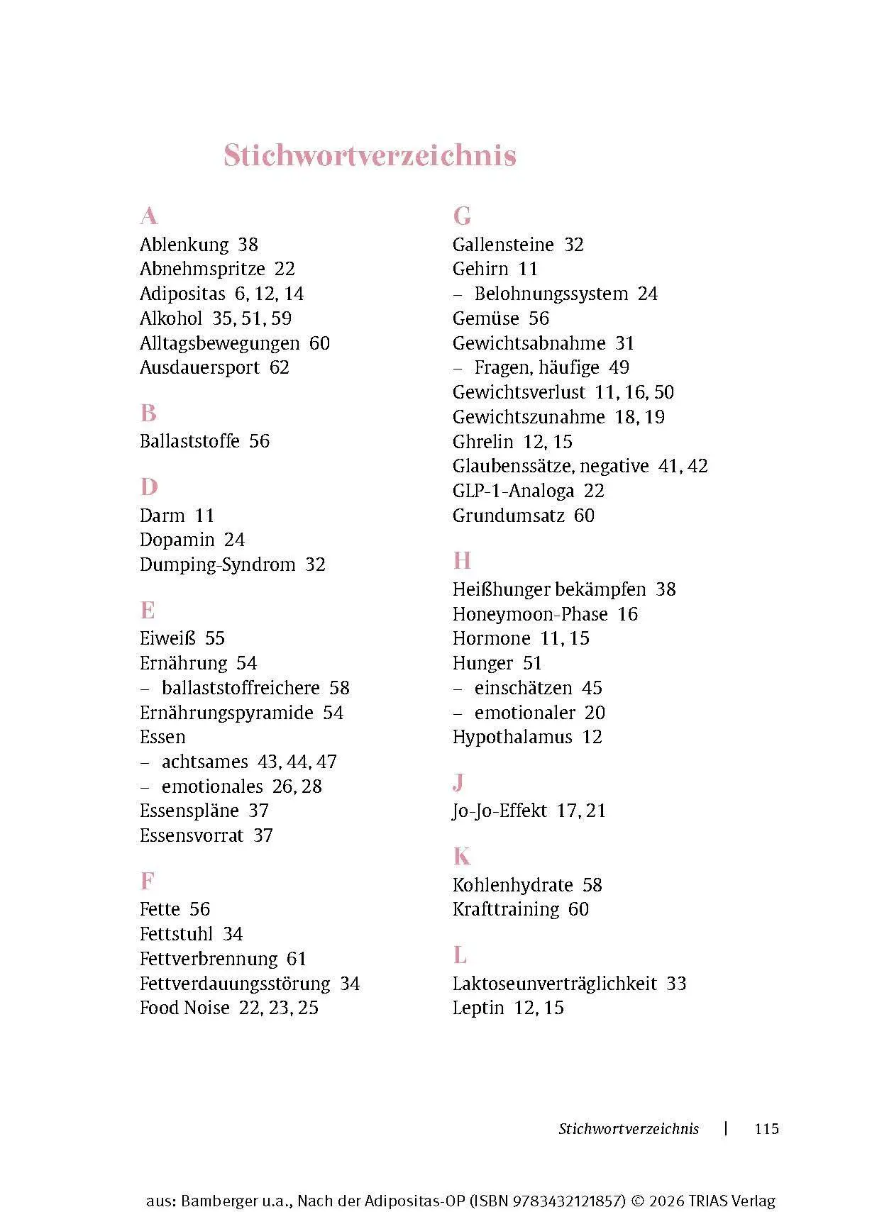 Bild: 9783432121857 | Nach der Adipositas-OP | Charlotte Bamberger (u. a.) | Taschenbuch