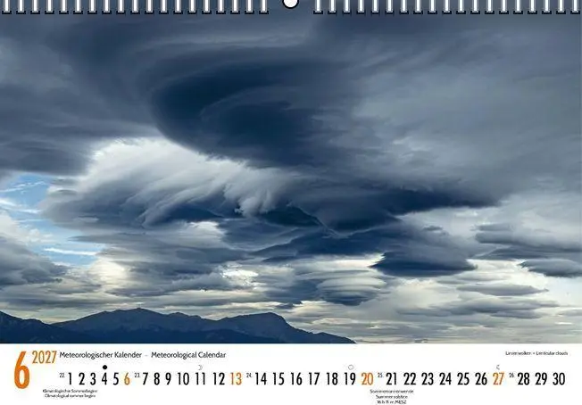 Bild: 9783443011857 | Meteorologischer Kalender 2027 Meteorological Calendar | Gesellschaft