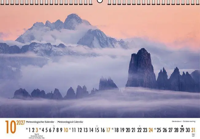 Bild: 9783443011857 | Meteorologischer Kalender 2027 Meteorological Calendar | Gesellschaft