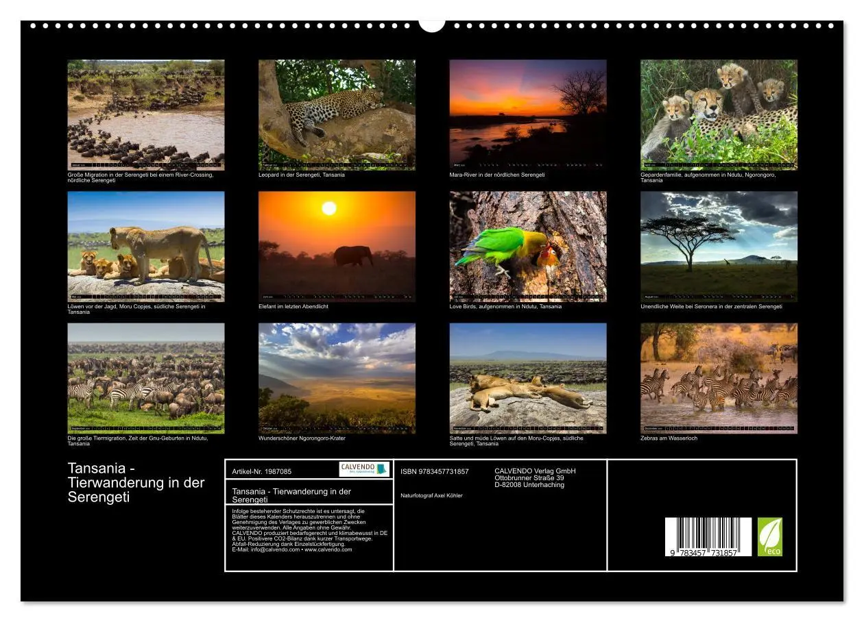 Bild: 9783457731857 | Tansania - Tierwanderung in der Serengeti (hochwertiger Premium...