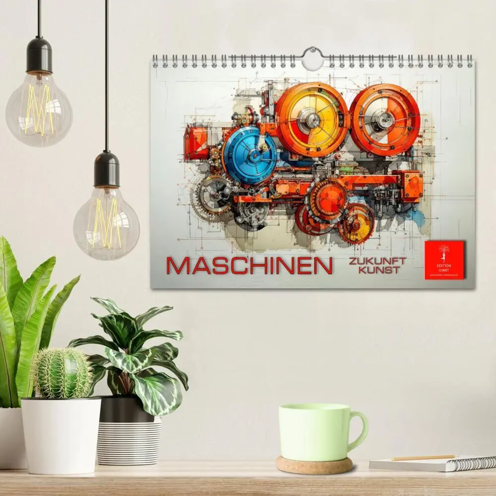 Bild: 9783383851957 | Maschinen Zukunft Kunst (Wandkalender 2025 DIN A4 quer), CALVENDO...