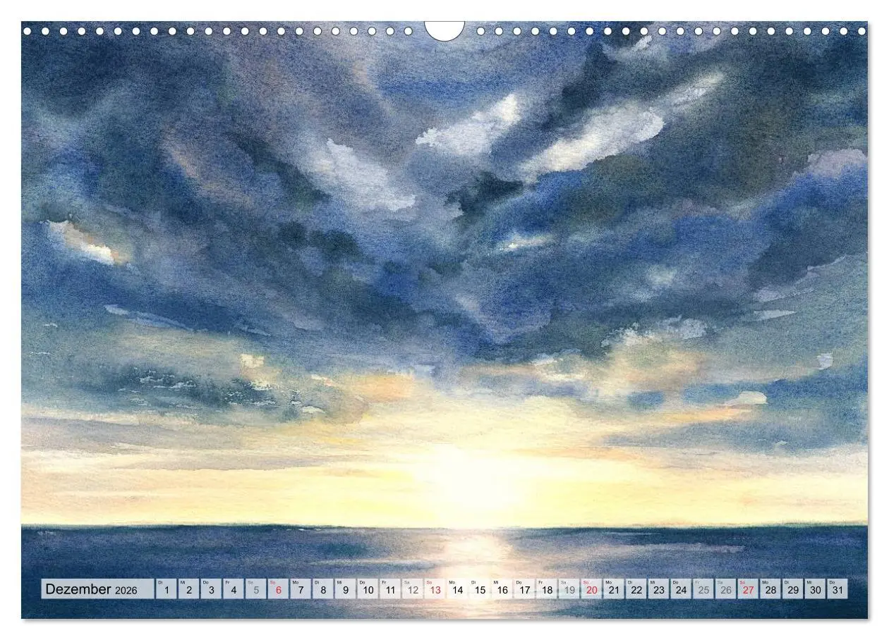Bild: 9783516051957 | Komm mit ans Meer - Aquarelle (Wandkalender 2026 DIN A3 quer),...