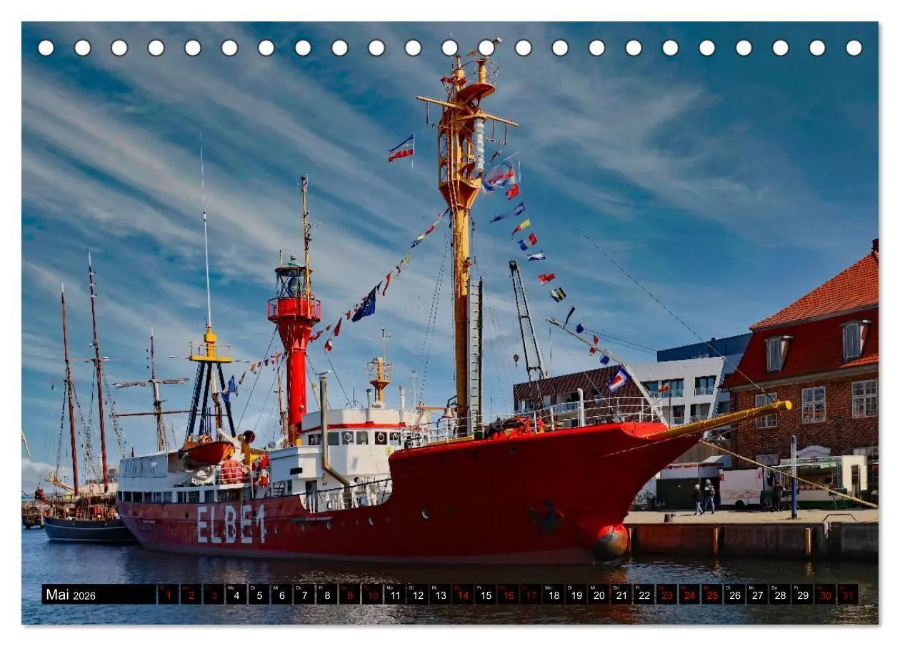 Bild: 9783516671957 | Feuerschiff Elbe 1 - In der Hansestadt Wismar (Tischkalender 2026...