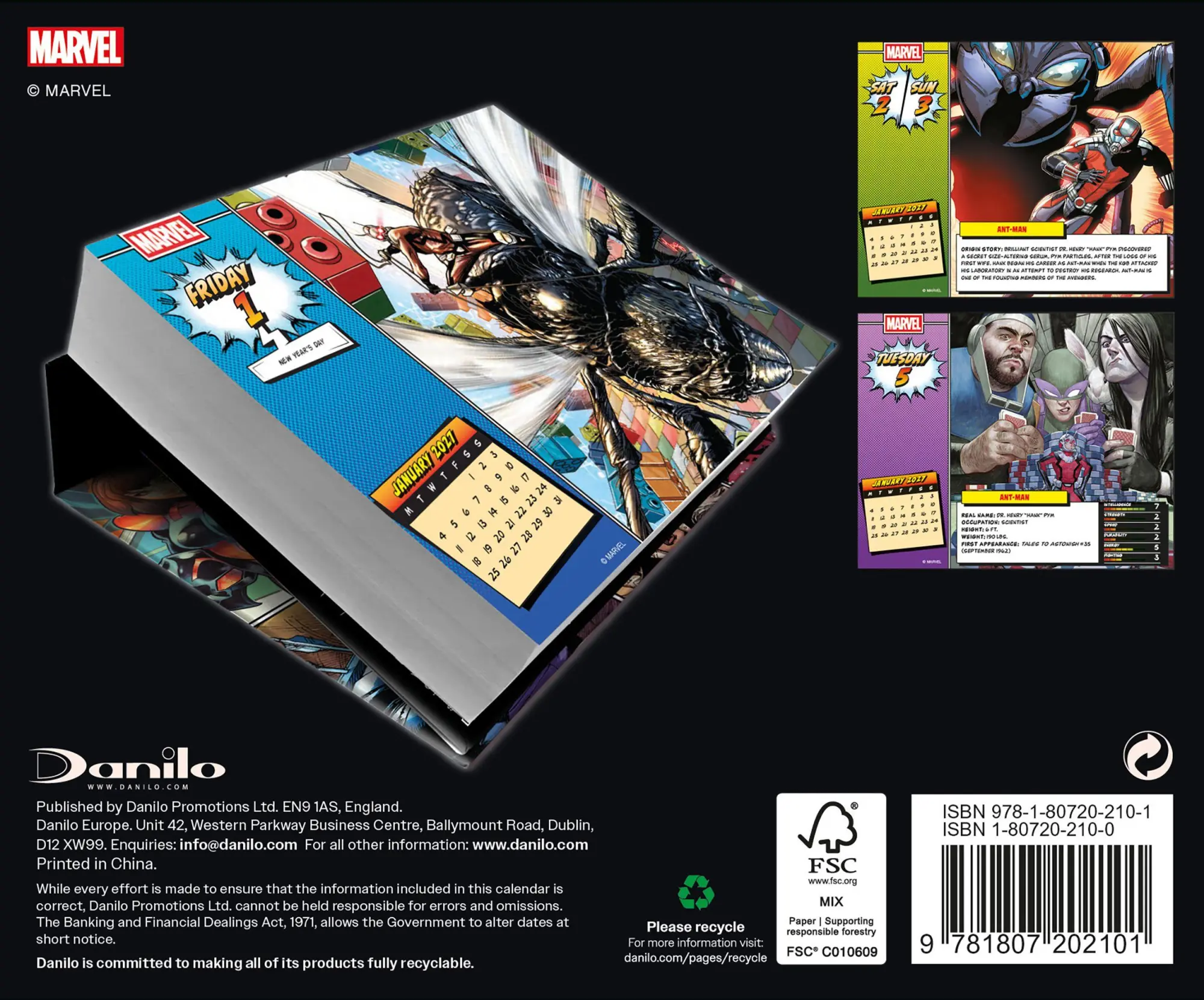 Bild: 9783803531957 | Marvel 2027 | Original Danilo-Tagesabreißkalender [Kalendar] | 366 S.