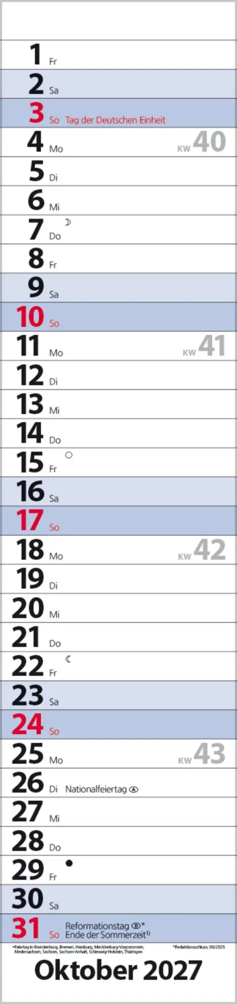 Bild: 9783819301957 | Streifenplaner Compact Blau 2027 | Verlag Korsch | Kalender | 13 S.