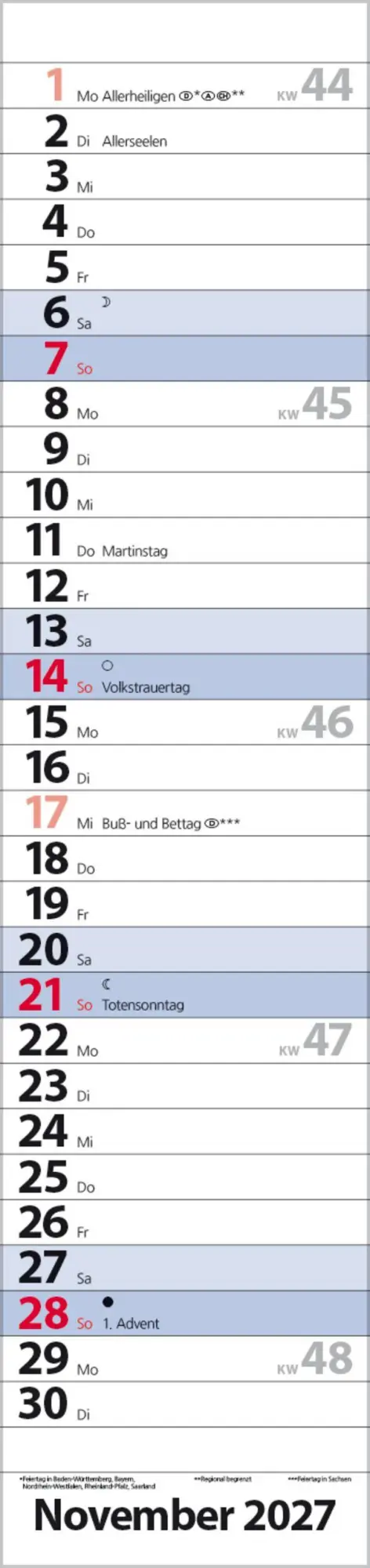 Bild: 9783819301957 | Streifenplaner Compact Blau 2027 | Verlag Korsch | Kalender | 13 S.