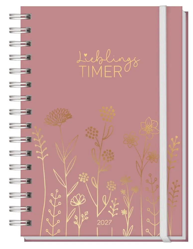 Cover: 4029357112057 | Lieblings-Timer 2026/2027 17 Monate [Fine Flowers Rosé] EM | Reiter